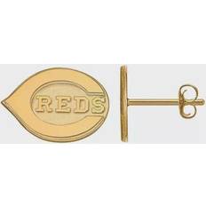 10k Jewellery LogoArt Women's Cincinnati Reds 10k Yellow Gold Post Earrings