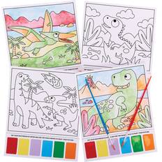 Baker Ross FX575 Dinosaur Magic Painting Kits 10 st, akvarellmålning för barn