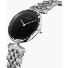 Nordgreen Watches Nordgreen Minimal Small Face Danish Silver Case Black 32mm Silver 5-link