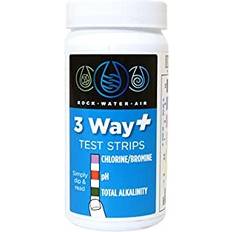 3-Way Plus Test Strips Free Chlorine, Bromine, pH & Total Alkalinity Test Strips for Hot Tub and Swimming Pools 50 chemical dip test strips