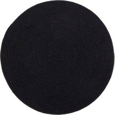 Cotton Place Mats Tweed 2 Place Mat Black