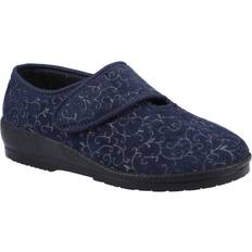 Geraldine Extra Wide Slippers Navy