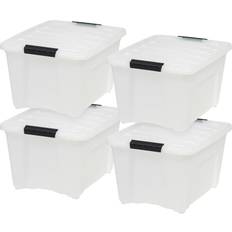 Iris USA 32qt Plastic Bin Lid Storage Box