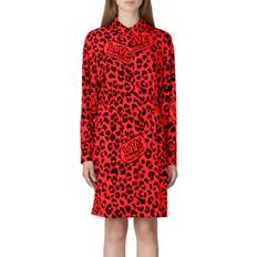 Herr - Röda Klänningar Love Moschino Red Viscose Dress IT42