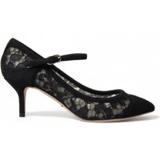 Dolce & Gabbana Heels & Pumps Dolce & Gabbana Black Viscose Taormina Lace Pumps Shoes EU34/US3.5