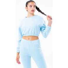 pale blue side drawstring girls sweatshirt