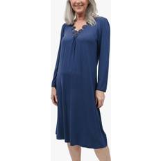 Elastane/Lycra/Spandex Negligées Cyberjammies Nora Rose Winnie Jersey Nightdress, Navy