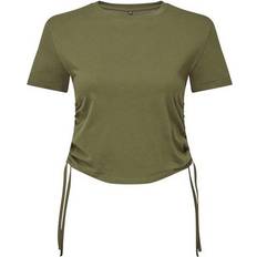 Tridri Ruched Crop Top Olive