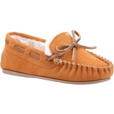 Hush Puppies 'Addison' Suede Slippers Tan Infant