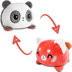 Pandas Soft Toys Teeturtle TeeTurtle The Original Reversible Panda and Red Panda Plushie Patented Design Black and Red Show Your Mood Without Saying a Word!