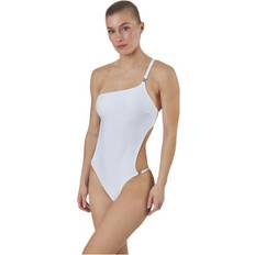 Calvin Klein Femme Maillots de bain Calvin Klein Core Textured Cut Out Swimsuit White Female