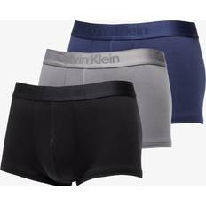 Blu Intimo maschile Calvin Klein Low Rise Trunk 3-Pack - Black/Blue Shadow/Grey Sky