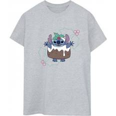 T-skjorter & Singleter Disney Damen/Damen Lilo & Stitch Pudding Holly Boyfriend-T-Shirt aus Baumwolle