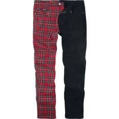 Banned Split Trousers Cloth Trousers red black