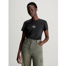 Calvin Klein Donna Abbigliamento Calvin Klein Monologo Slim T-Shirt - Ck Black