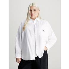 Calvin Klein Donna Camicie Calvin Klein Jeans Plus Woven Label Relaxed Shirt J20J222980 Bright White