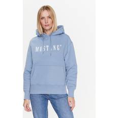 Denim Jumpers Mustang Sweatshirt Bianca 1013572 Blau Regular Fit