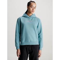 Calvin Klein Cotton Blend Fleece Hoodie Blue