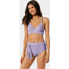 Schiesser Partes inferiores de bikini Schiesser High-Waist-Bikinislip gefüttert Bindegürtel lila California Dream