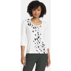 Taifun Taifun 3/4-Sleeve Top With An Animal Print Off White