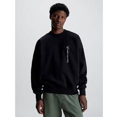 Calvin Klein Återvunnet material Överdelar Calvin Klein Oversized Cotton Sweatshirt BLACK