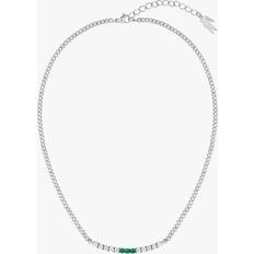 Lacoste Crystal Jewellery Lacoste Duchess Necklace One Silver And Green