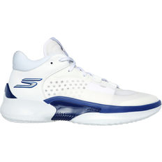 Skechers Men Basketball Shoes Skechers Men's SKX RESAGRIP Basketball White/Blue/Lime Synthetic/Textile/Metal Hyper Burst White/Blue/Lime