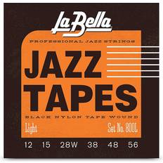 La Bella 800 Black Jazz Tapes 6-String Electric Guitar Strings Light 12 56