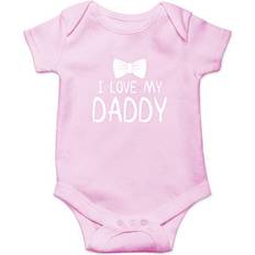 Children's Clothing AW Fashions Love My Daddy Have The Best Dad Great Cute One-Piece Infant Baby Bodysuit Newborn, Pink