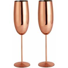 Beige Champagne Glasses VonHaus Rose Gold Flutes Champagne Glass