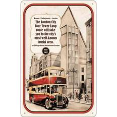 Blechschild 20x30 cm London City Tour 1931-1962