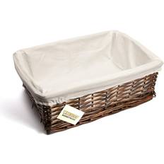 Brown Wicker Storage W/Off Hamper Basket