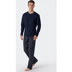 Günstig Morgenmäntel & Bademäntel Schiesser Pyjama lang blau