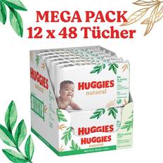 Huggies Baby Care Huggies natural pure water feuchttücher tücher baby wipes 12 x 48 st