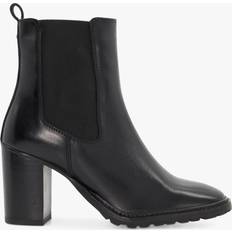 Dune London Boots Dune London Petition Leather Block Heel Ankle Boots, Black