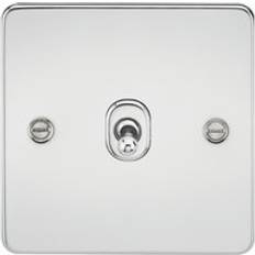 Accesorios Eléctricos Knightsbridge Flat Plate 10AX 1G 2 Way Toggle Switch Polished Chrome Various