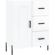 Porte Madie vidaXL Credenza 69.5x34x90 cm In Legno Multistrato Bianco Lucido Madia