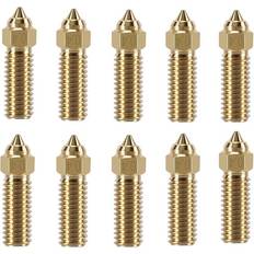 Tlily K1 Brass Nozzles Kit, 3D Printer 10PCS High Speed 0.4mm Nozzles Kit