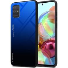 Accessori per cellulari Cadorabo BLUE BLACK Case for Samsung Galaxy A71 4G Cover Protection TPU Silicone Gel Back case Black