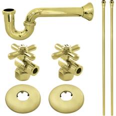 Plumbing Kingston Brass Gourmet Scape Collection KPK202 Plumbing Supply Kit with 1-1/2" P-Trap 1/2" IPS Inlet x 3/8" Comp Oulet in Polished