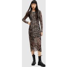 AllSaints Midi Dresses AllSaints Nora Waimea Snake Print Dress, Multi