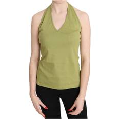 GF Green Halter Cotton Sleeveless Casual Tank Top Blouse IT40