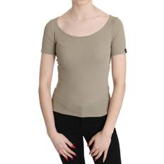 GF Gray 100% Nylon Short Sleeve Casual Tank Top Blouse IT42