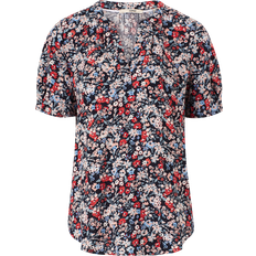 Esprit Dame Bluser Esprit Bluse Blouse Aop Blå