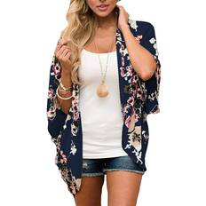 3XL - Women Cardigans Women's Lightweight Cover-up Kimono Cardigan BLUE