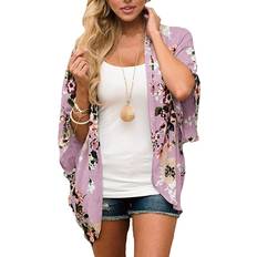 Pink - Women Cardigans Women's Lightweight Cover-up Kimono Cardigan PINK