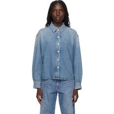 Or Chemises Agolde Aiden High Low Shirt - Blue