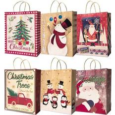 Christmas Gift Bags Pack of 12 Assorted Large Christmas Gift Bags with Handle