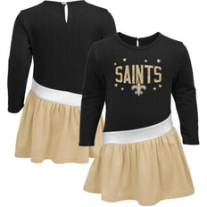 Children's Clothing Outerstuff Girls Toddler Black/Gold New Orleans Saints Heart To Heart Jersey Tunic Dress