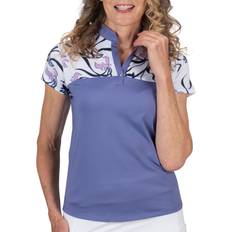 Multicolored - Women Polo Shirts Nancy Lopez Women's Minx Short Sleeve Golf Polo, Medium, Corsica Multi